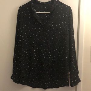 Polka dot long sleeve blouse